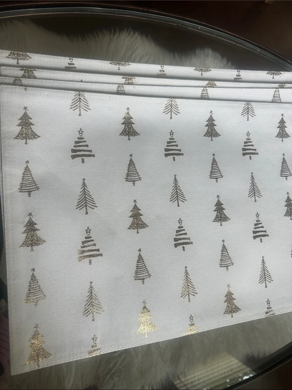 Christmas Novelty Gold Printed Placemats 4